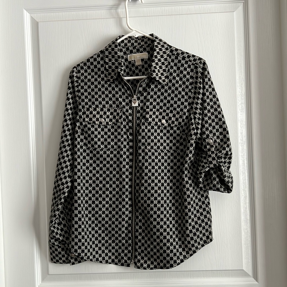 Black and white Michael Kors blouse
